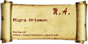 Migra Artemon névjegykártya